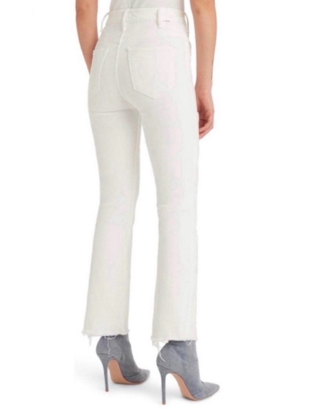 NWT💕MOTHER The Hustler High Waist Fray Hem Ankle Color:Fairest Of Them All - Picture 3 of 15